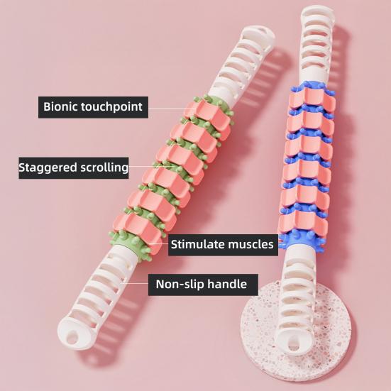 Domácí masážní tyč na tělo Protiskluzový design Přenosná Ergonomická Úleva od svalového napětí Masážní váleček proti celulitidě