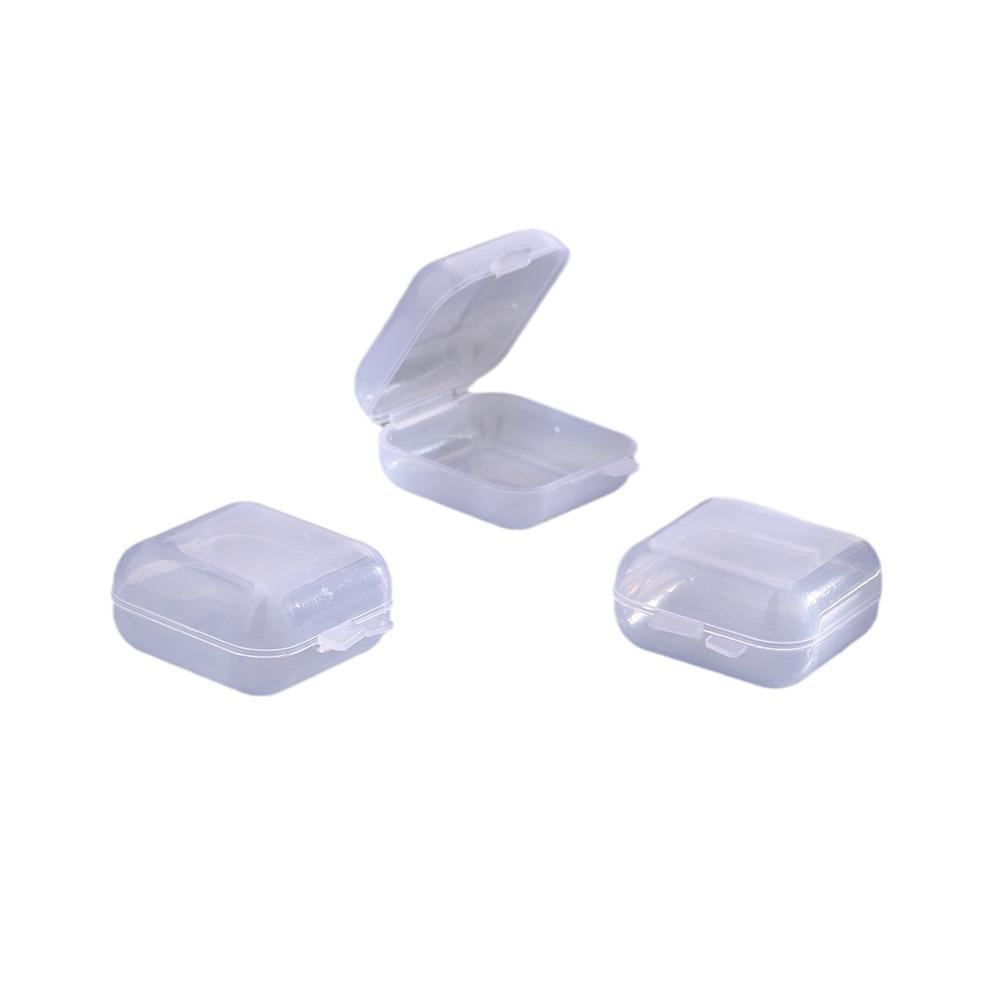 Transparent Square Jewelry Storage Box, Earrings, Dustproof And Antioxidant Plastic, Portable, Free Jewelry Box.