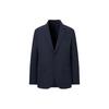 Fashionable Versatile Solid Color Airy Business Casual Long Sleeve Suit Men Suits Navy-Blue 453852-69