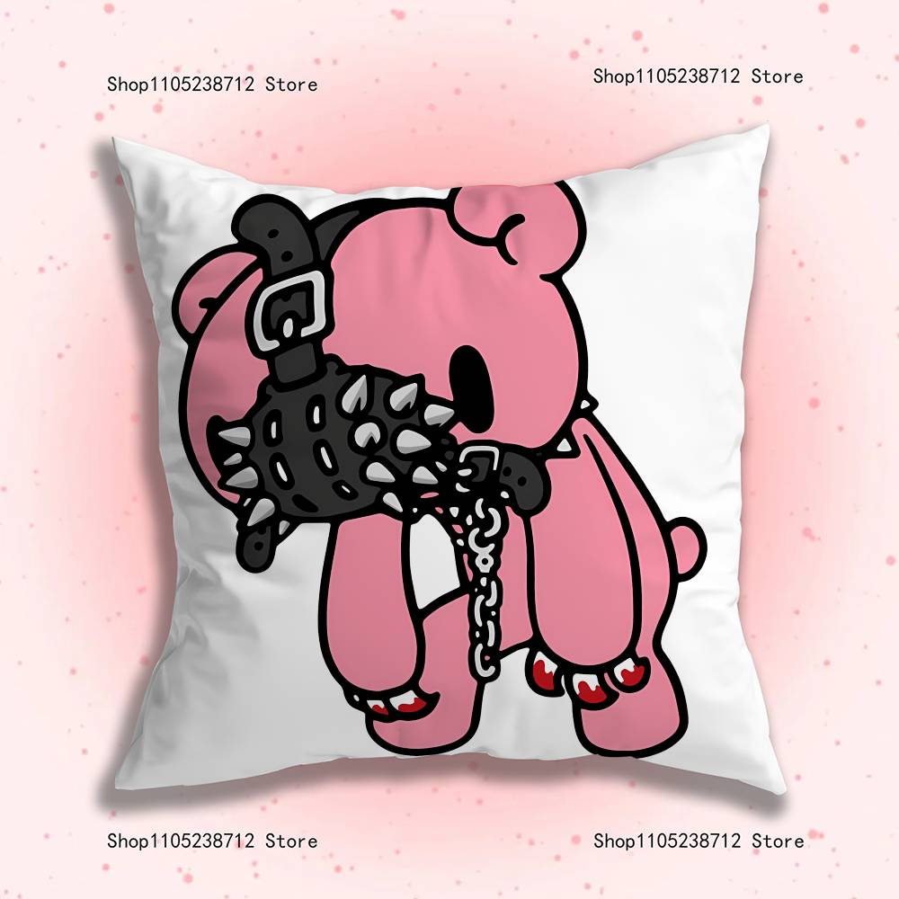 Cartoon G-Gloomy Bear Pillow Covers Cartoon Sofa Decorative Home Double-Sided Printing Short Plush Cute Cushion Cover