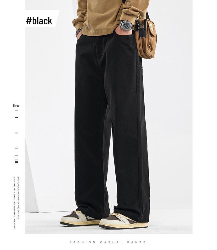 Mingge 2025 Herren Frühling/Sommer Locker Gerade Hose - Trendig, Einfarbig, Lässig und Vielseitig.