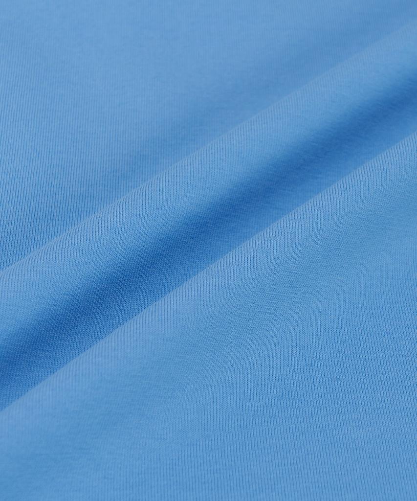 Emelbi Letter Graphic Regular Fit Ringer T-Shirt La (Ptn.Skyblue)