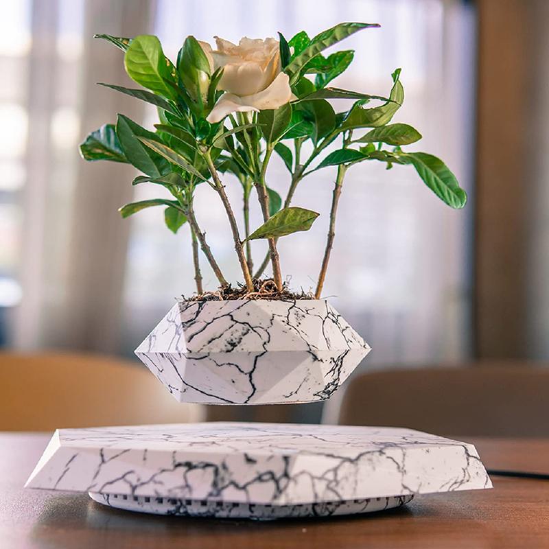 Levitating Air Bonsai Pot Rotation Flower Pot Planters Magnetic Suspension Floating Pot Potted Plant Home Without Plants