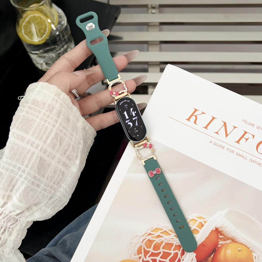 

Ремінець для Mi Band 9 8 8pro 9 pro Global Smart Bracelet Pulseira для Xiaomi Mi Band 8 NFC браслет аксесуари Redmi Band 4 5 Band Mi Band 8/9 зелений