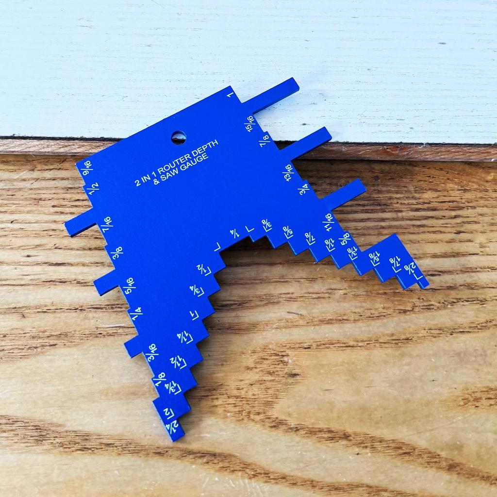 Aluminiumlegierung Holzbearbeitungslineal & Höhenlehre, Zoll-Zapfenlehre, Zwei-in-Eins für Gravier- & Kreissägemaschinen