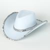Men's and women's cowboy hats personalized wide sequins accessories wide brim curved brim trendy hat party jazz hat gift