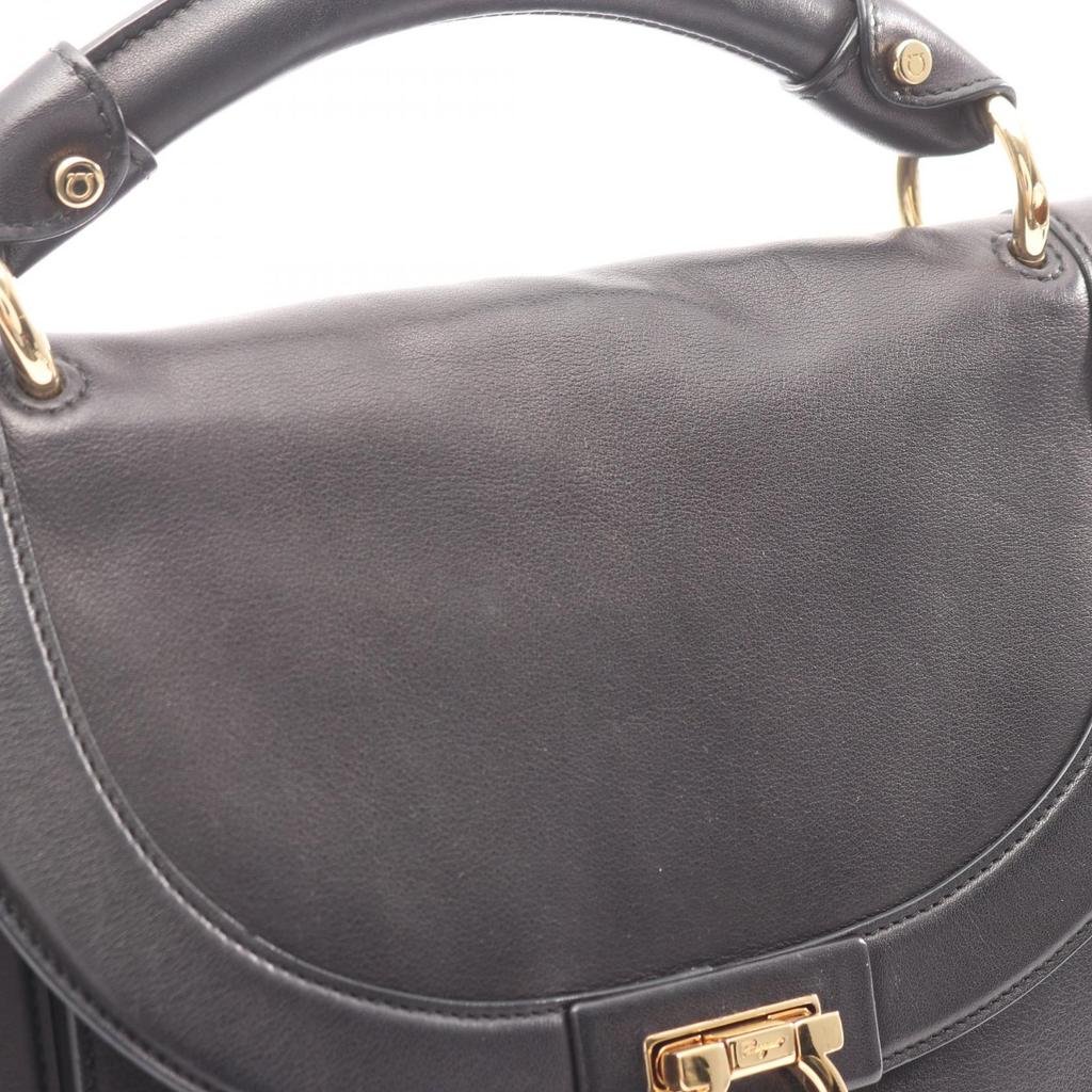 Used Salvatore Ferragamo Sophia Gancini 2WAY Handbag 21 G395 leather Black Used Women