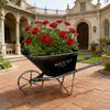 Antique Iron Metal Flowerpot Weather Resistant Iron Planter Flower Container For Balcony Garden Indoor and Outdoor Use