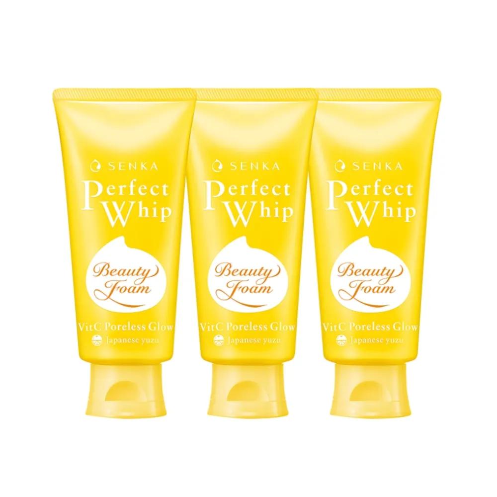 Senka Perfect Whip Cleansing Foam Vitamin C Poreless Glow 100g 3 Packs