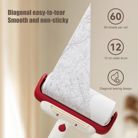 Lint Roller Tearable Replaceable Core Strong Adhesion High-Viscosity Paper Three-in-One Sticky Shaving Functions Pet Hair Lint Remover