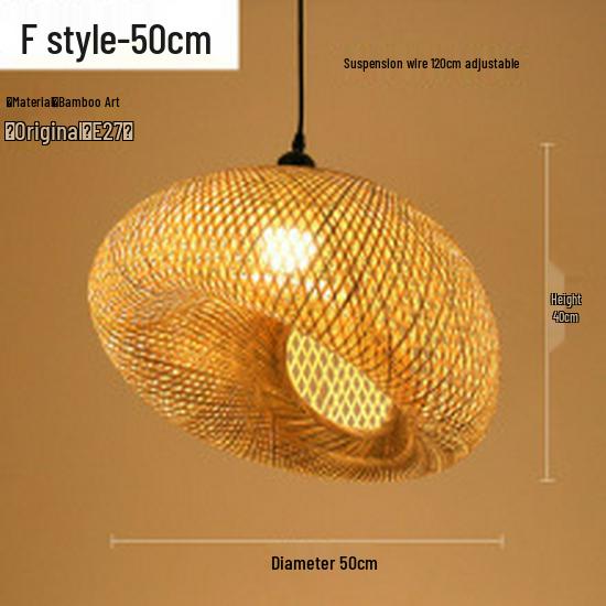 Bamboo Zen Pendant Light: Artistic Bamboo Weave Lantern for Tea Rooms and Tables