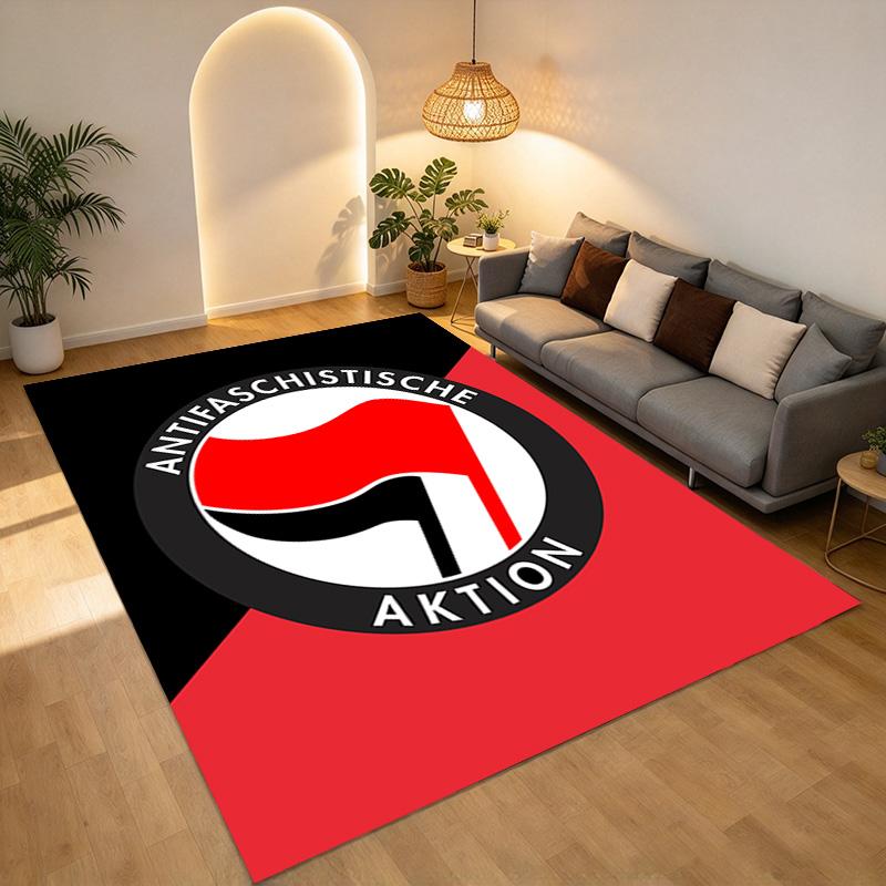 Antifaschistische Aktion Wohnzimmer Rutschfester Teppich Weicher Teppich Für Schlafzimmer Spielzimmer Sofaecke Büro Heimdekoration Fußmatte Weihnachtsgeschenk C9261072