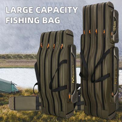 Fishing Gear Bag  Green Waterproof and Wear-resistant Multifunctional Shoulder Bag  Dual Shoulder Carry System