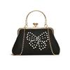 Rivet Butterfly Personality 2025 New Large Capacity Dinner Clip Chain One Shoulder Crossbody Portable Shell Bag Women