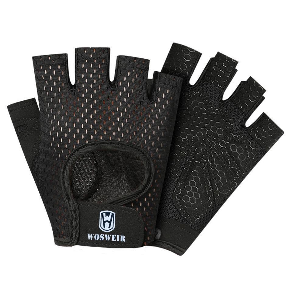 Unisex sommer treningshansker: Sklisikker, Slitesterk, Halvfingerdesign for Pull-Ups og Trening