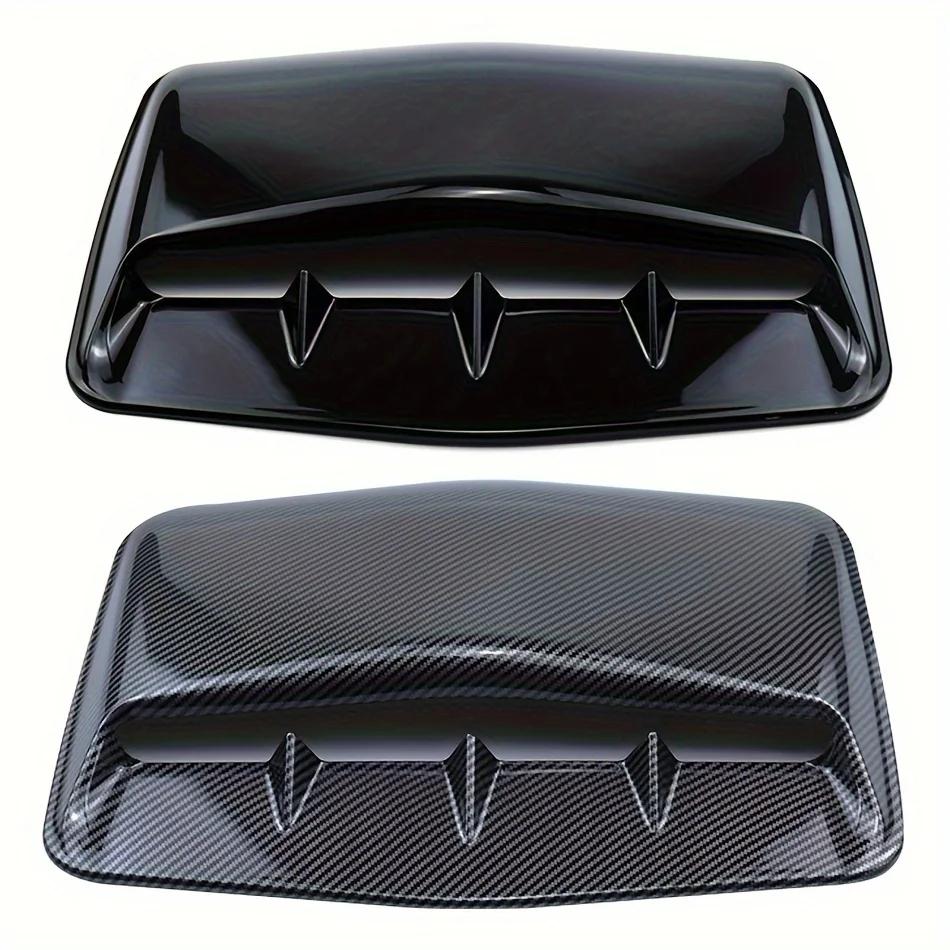 Universal Auto Luftauslass Haube Carbon Faser Motorhaube Basis Dekorative Abdeckung mit Band Außen Haube Auto Luft Intak Scoop Zubehör