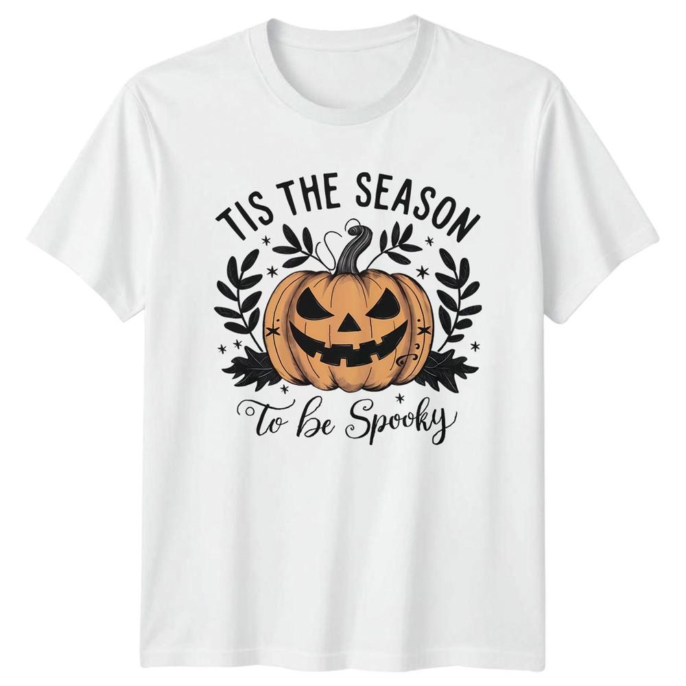 Tis The Season To Be Spooky Halloween Pumpkin Unisexs Unisexs Graphic Tee S