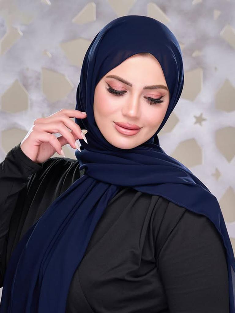 Muslim Plain Hijab Bubble Chiffon Scarf Women Solid Color Shawls Hijabs Headband Islamic Headscarf Foulard Femme
