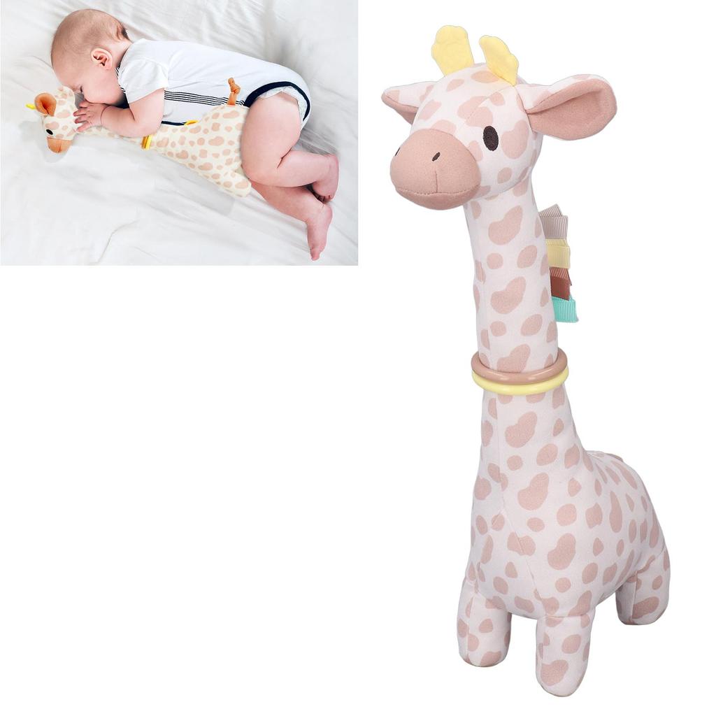 Plush Giraffe Teether Toy Fun Teether Design Cute Infant Plush Stuffed Giraffe Toy for 0‑1 Years Old Newborn