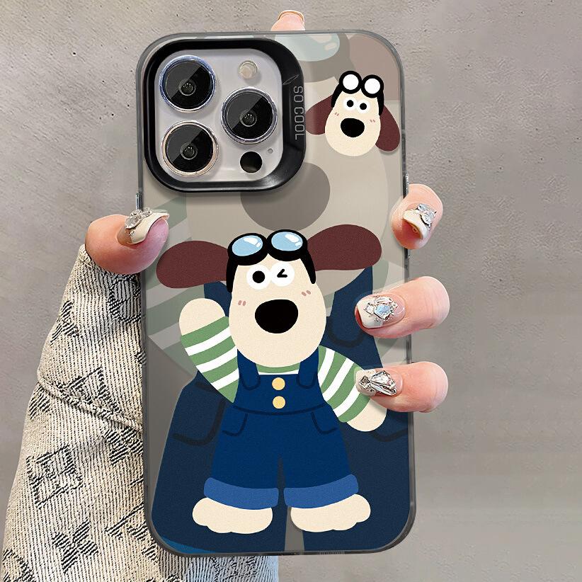 Applicable To Nova12 Huawei Mobile Phone Case Vivos17 Cute Boss Dog Opporeno9 Color Silver Matte Xiaomi 13
