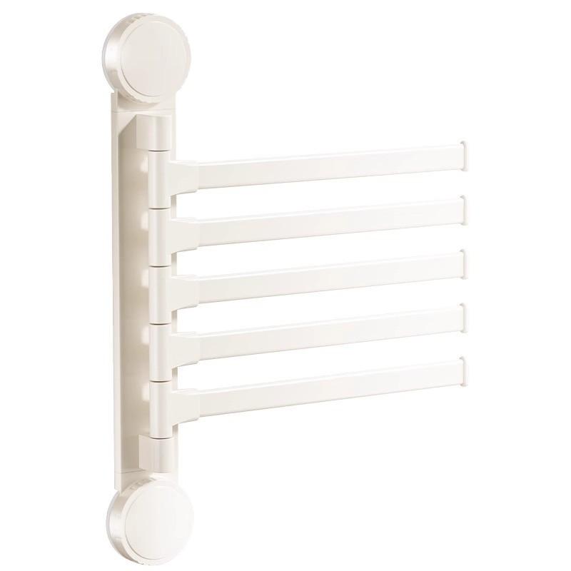 Modern Minimalist Plastic Rotating Towel Rack With Suction Cups For Bathroom Organization