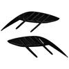 Pair For KIA Stinger 2018- Car Sticker Rear Bumper Side Vent Spoiler Canard Covers Carbon Fiber Look Gloss Black