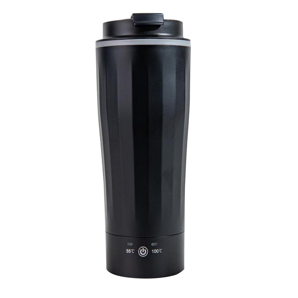 

500 мл Автомобильная кружка с подогревом Бутылка для быстрого кипячения Герметичная 12/24 В Дорожная кофейная кружка из нержавеющей стали для подогрева воды, кофе, молока, чая чёрный