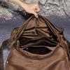 Mens Real Leather Retro Briefcase Single Shoulder Design Bag Messenger Crossbody Bag