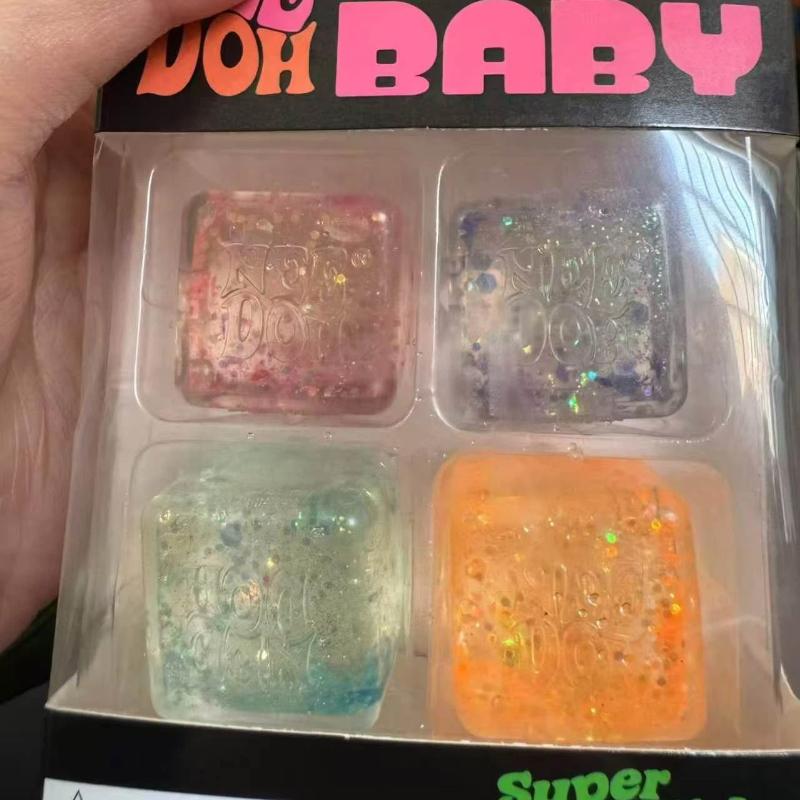 In Stock Glitter Sparkle Squish Toy Soft Slow Rising Anxiety Relief Fidget Toy For Adults Surprise Gift Educational Toys