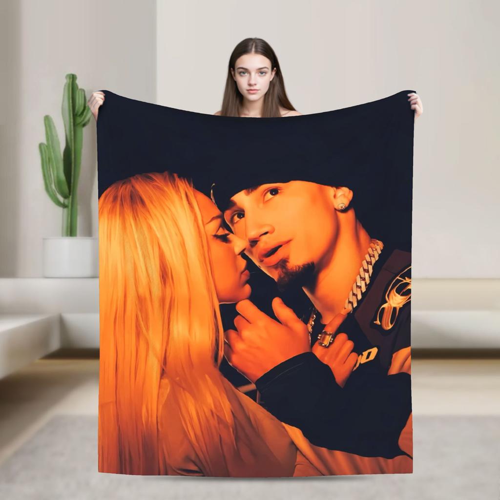 Bad Gyal Omar Courtz Flannel Blanket Winter Warm Throw Blanket for Kids Couch Chair Funny Bedspread Sofa Bed Cover