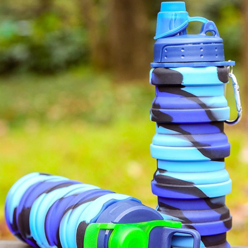 Silicone Collapsible Travel Mugs Camping Cups Creative Retractable Cups Folding Mugs for Outdoor Camping 4 Styles Ch