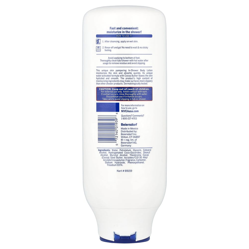NIVEA In-Shower Body Lotion Cocoa Butter 13.5 Fl Oz (400 Ml)