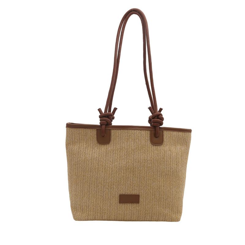 New Large Capacity Tote Bag On The Beach Vacation Simple Shoulder Bag for Women In Summer Casual Beach Bag