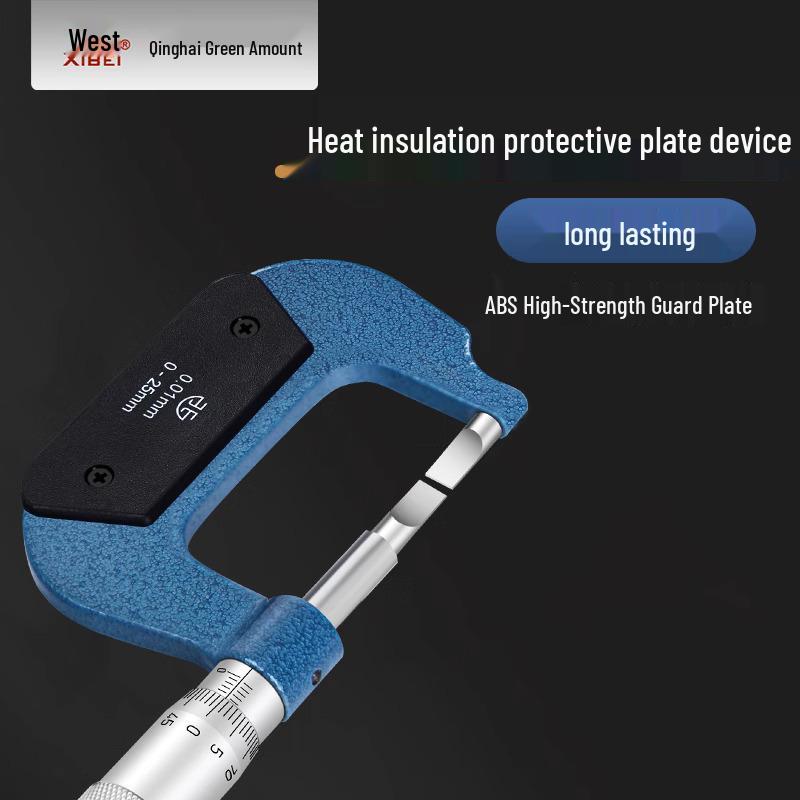 Blue Blade Helical Micrometer, 0-50mm Range, Knife Edge Keyway, 0.75mm Thin Sheet Precision Tool
