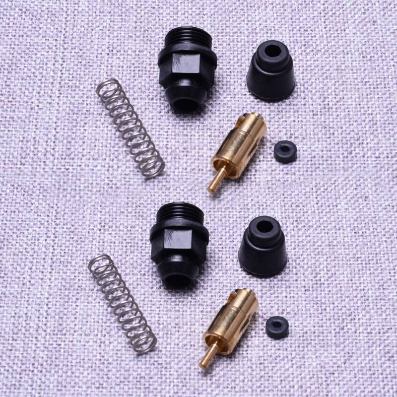 2 Sets Motorbike Carburetor Carb Starter Choke Plunger Kits Fit For Mikuni TM36 TM40 HS40 HSR Choke Nut Spring Guide 640-12001
