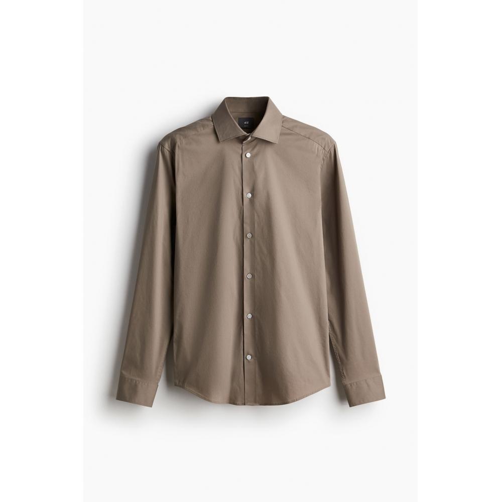 

Рубашка HM slim Fit серая XL