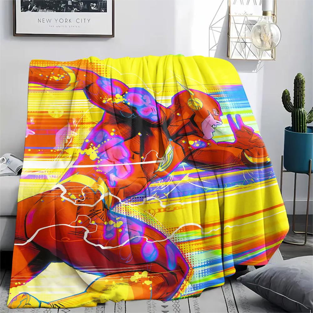 

The Running Flash Flannel Blanket, Soft Cozy Throw for Home Bedroom, Ideal Gift for DC Fans, Warm for Sofa 75x90cm