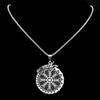 Viking Helm of Awe Compass Dragon Chain Necklace for Women Men Stainless Steel Aegishjalmur Scandinavian Necklace Jewelry N7959