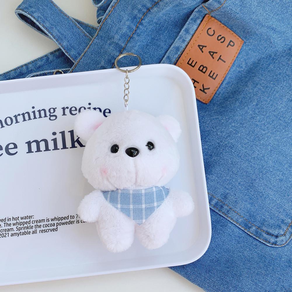 Charming Teddy Bear Plush Toy Stylish Keychain Unique Bag Pendant Perfect Couple Gift Decoration