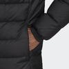 Adidas Mittellange Daunenjacke mit Kapuze für Herren Oberbekleidung Schwarz H38731