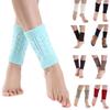Women Winter Cable Knitted Leg Warmers Socks Solid Color Twist Braided Crochet Pattern Short Boot Cuffs Cover Toppers