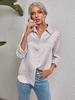 2024 Autumn Women's Elegant Satin Leopard Print Lapel Shirt