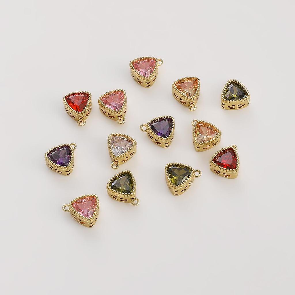 1 teil/paket Farbe Erhaltung Inlay Dreieck Farbe Kristall Anhänger Handgemachte DIY Armband Anhänger Halskette Anhänger Zubehör