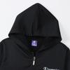 Champion Long Sleeve Fleece Hooded Sweatshirt with Script Basic Sports Kids' Logo, Black, CK-AS103,