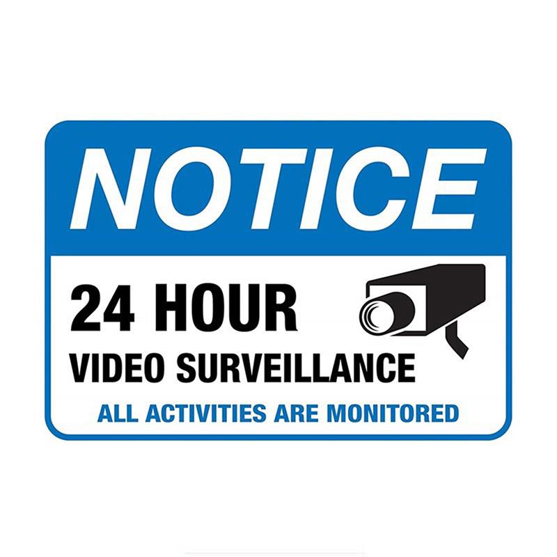 Security Camera Vinyl Sign Weatherproof Sticker Video Surveillance