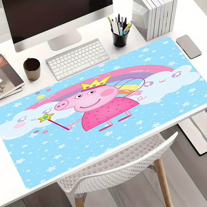 Peppa Pig Theme Mouse Pad, Non Slip Rubber Base, Multifunctional Office & Home Decor, Perfect for Workspace Personalization.