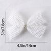 Trendy White Pearls Bow Hair Clips Sweet Beads Rhinestone Hairpin Bownot Barrette For Girl Children Korean Headdress Accessories
