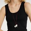 Enamel Coated Horse Charm Necklace Corrosion Resistant Copper Adjustable Neckchain Wear For Everyday Fashion Accent