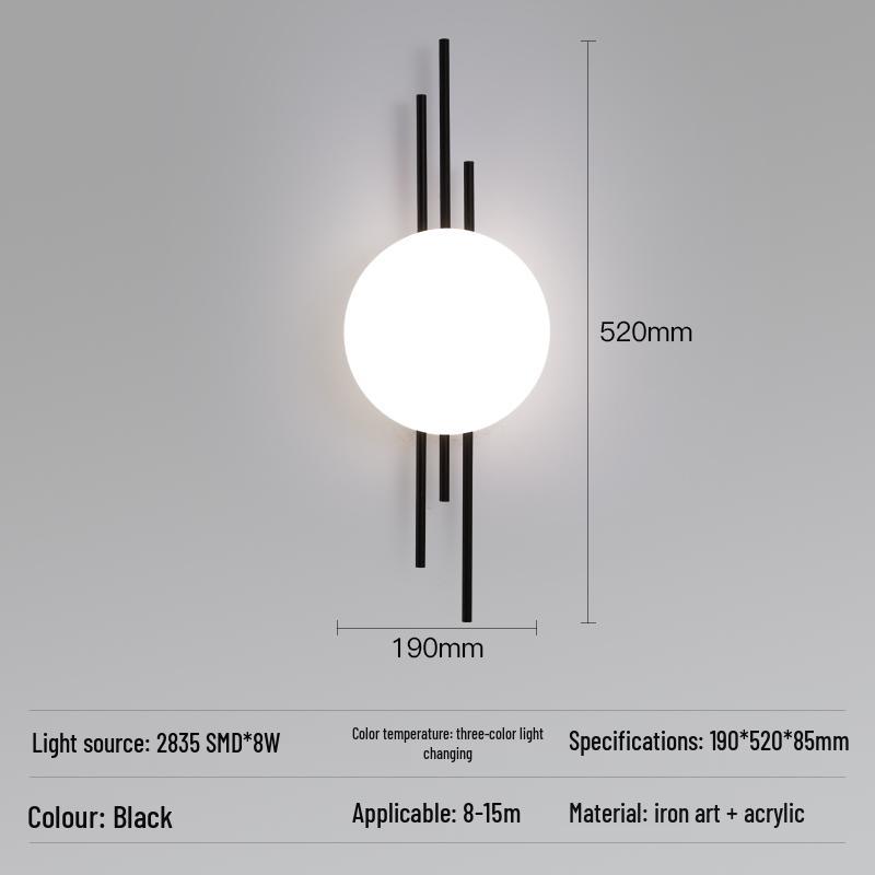 

Nordic Minimalist Wall Lamp for Bedroom, Living Room, or Aisle