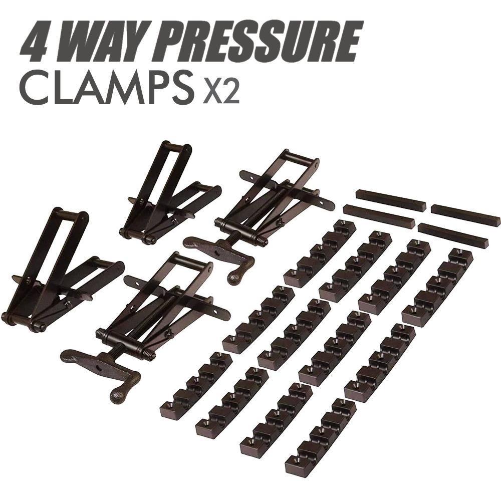 4 Way Pressure Clamps Set Custom-width Clamp Splicing Board Positioning Panel Fixed Clip Carpenter Woodworking Tools